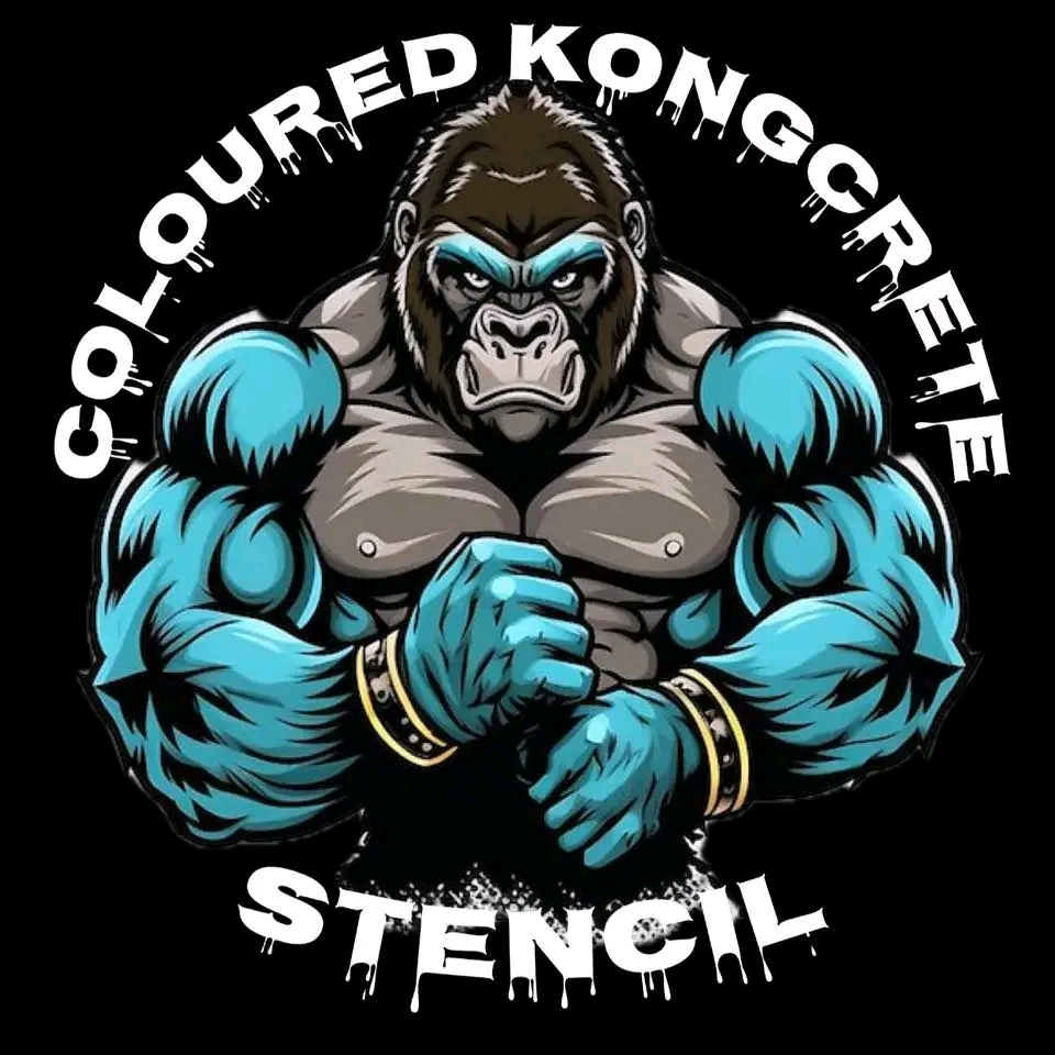 Coloured Kong-Crete Stencil logo
